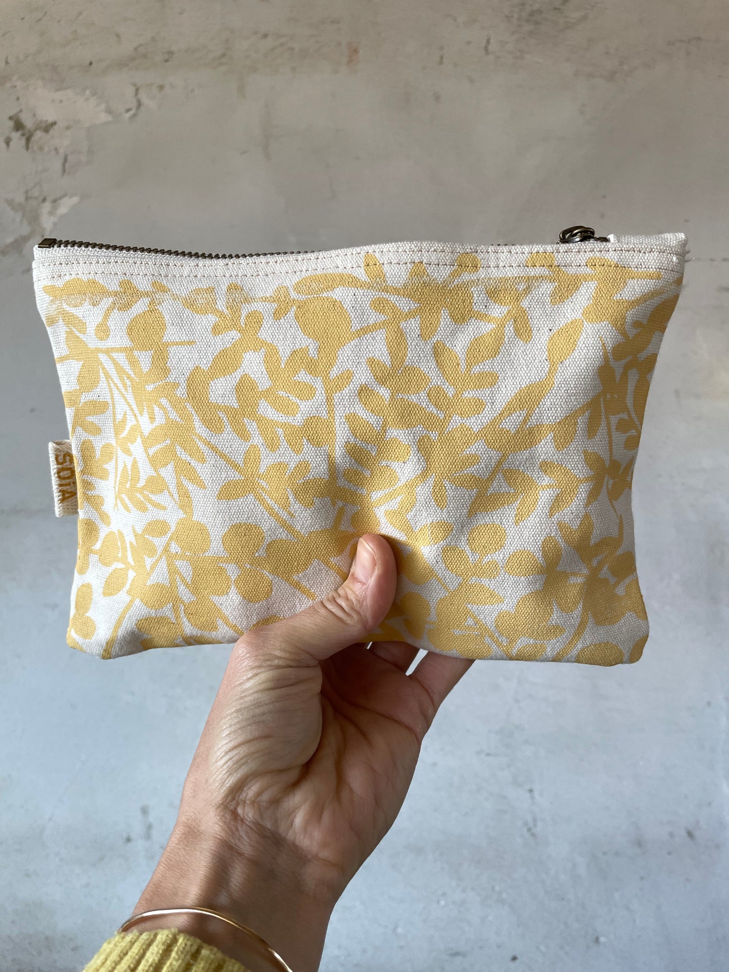 ASTUCCIO CANVAS BOTANICA GIALLO