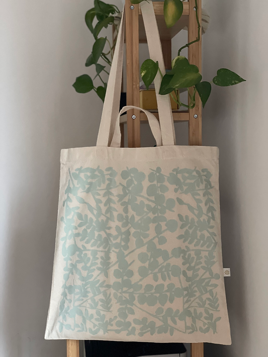 SHOPPER IN COTONE RICICLATO BOTANICA ACQUA